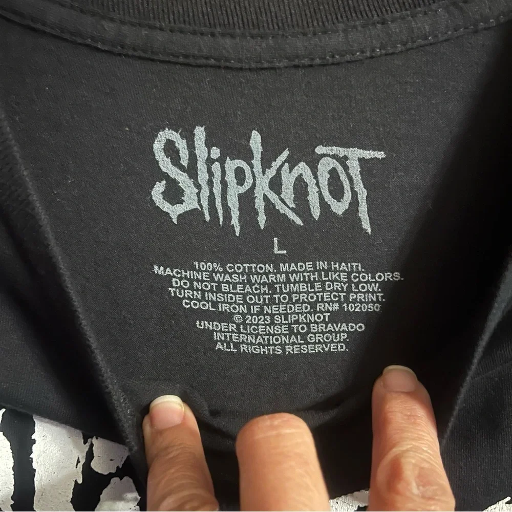 Slipknot Band Men’s L Short Sleeve Cotton Tshirt Black Graphic Print Eyeless EUC - Picture 3 of 5
